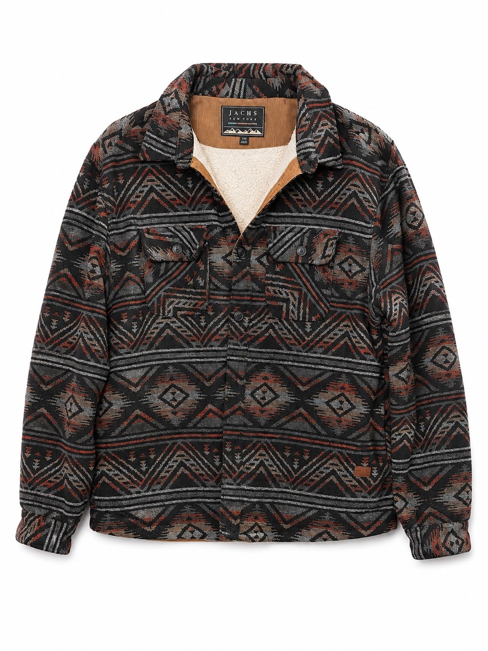 Jachs NY Sherpa Lined Southwestern Jacket XXL Aztec Fleece Shirt Jacket Heavy